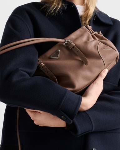 Prada Bonnie medium antiqued leather tote bag