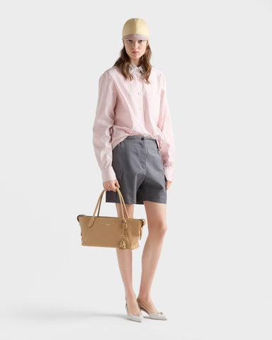 Large leather tote bag