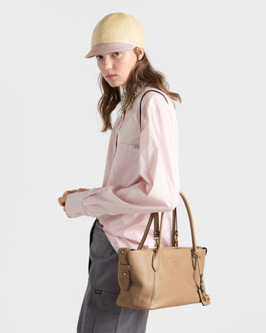 Large leather tote bag