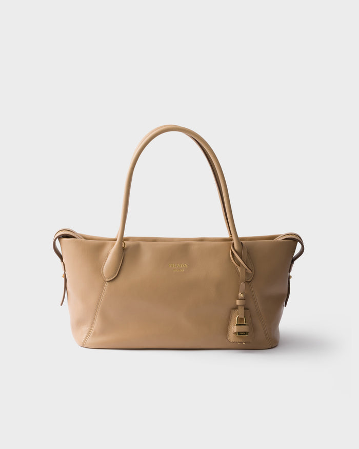 Large leather tote bag