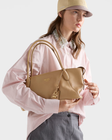 Large leather tote bag