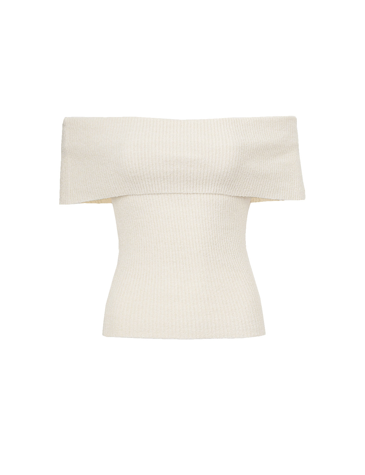 Popcorn Knit Off-The-Shoulder Top-BESTSELLER