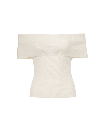 Popcorn Knit Off-The-Shoulder Top-BESTSELLER