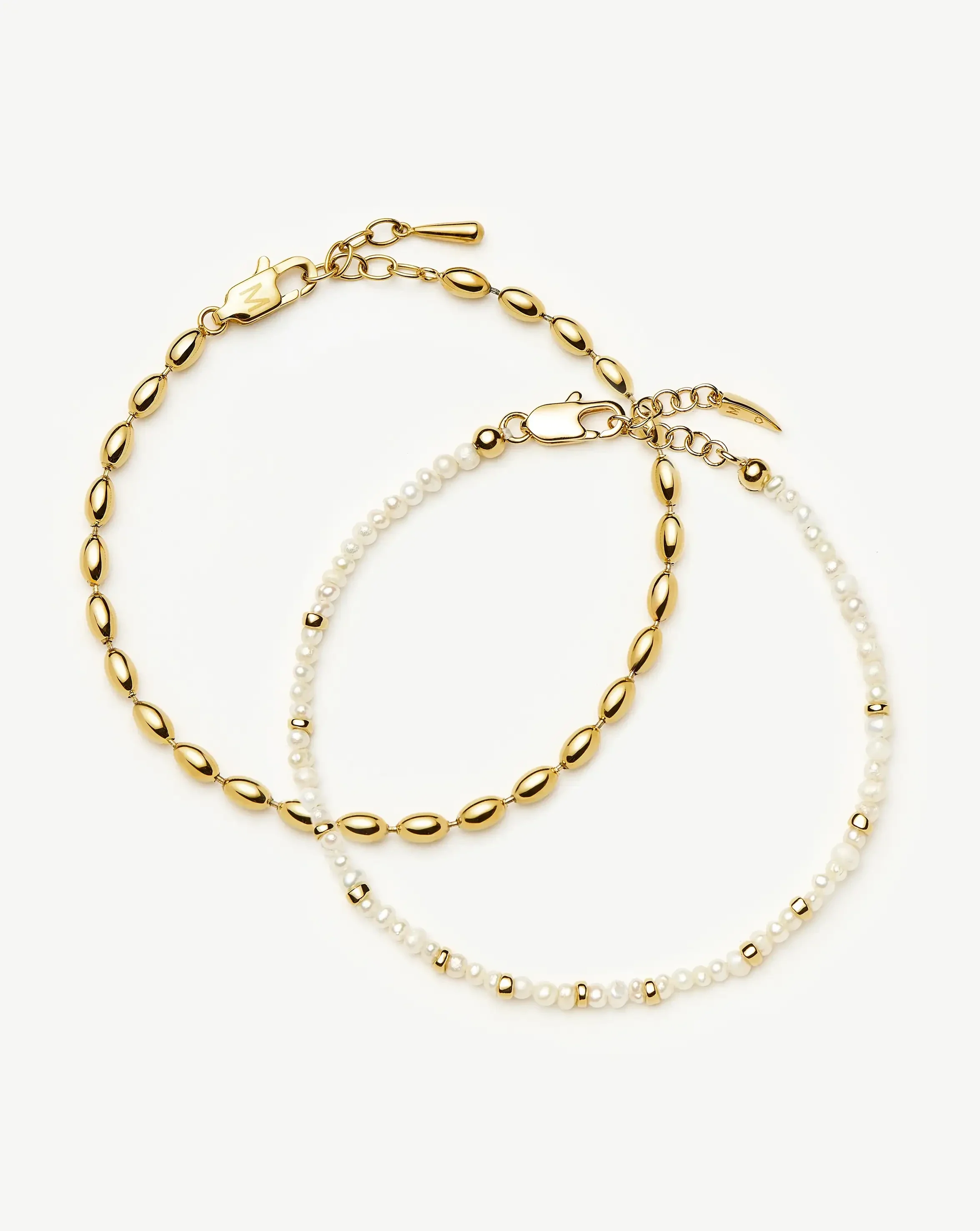 The Pearl-fect Bracelet Set | 18ct Gold Plated