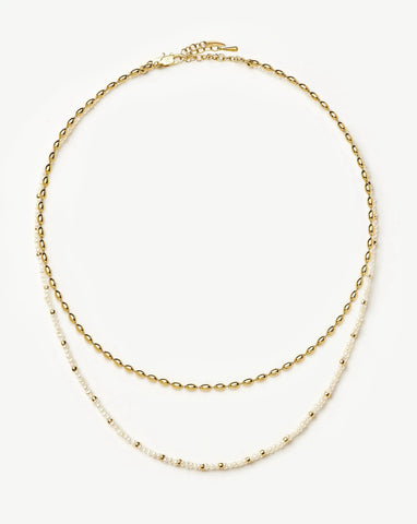 The Pearl-fect Necklace Set | 18ct Gold Plated